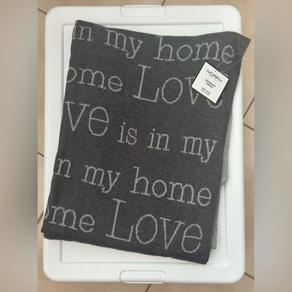 NWT “Love is in my home” 100% Cotton Throw Blanket